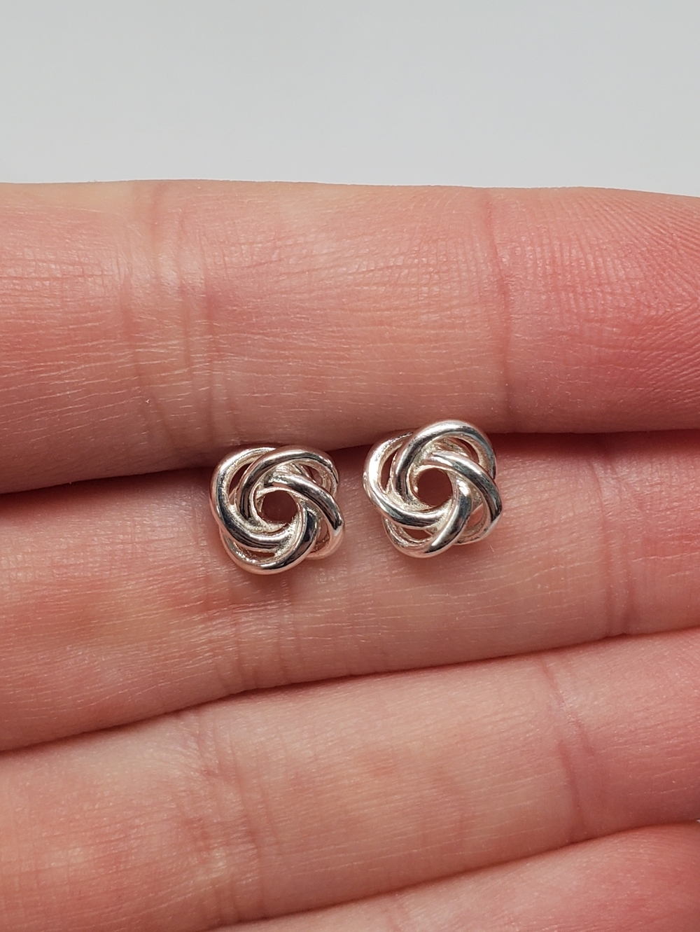 Sterling Silver Knot Stud Earrings